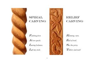 Walking Sticks...page 03 spiral, relief